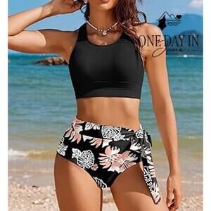 Aimage Crop Top Bikini Swimsuit Size XL